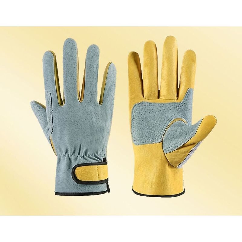 Echtes Leder Arbeitsschutzhandschuhe Verschleißfeste rutschfeste Schweißverbrühungsschutz Hand Durian Garden Peeling_voghion.com