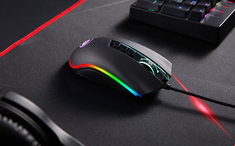 Souris de jeu filaire Redragon M711 pour PC, 7 boutons programmables, personnalisable, RVB, 10 000 DPI, ergonomique_voghion.com