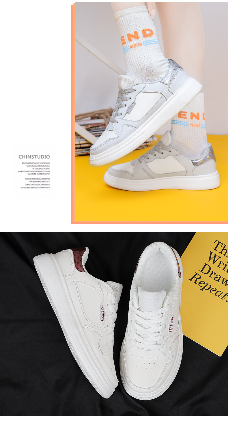 Women's Shoes Spring New White Shoes For Women Ins Street Fashion Shoes Shallow Mouth Breathable Student Casual Sports Shoes_voghion.com