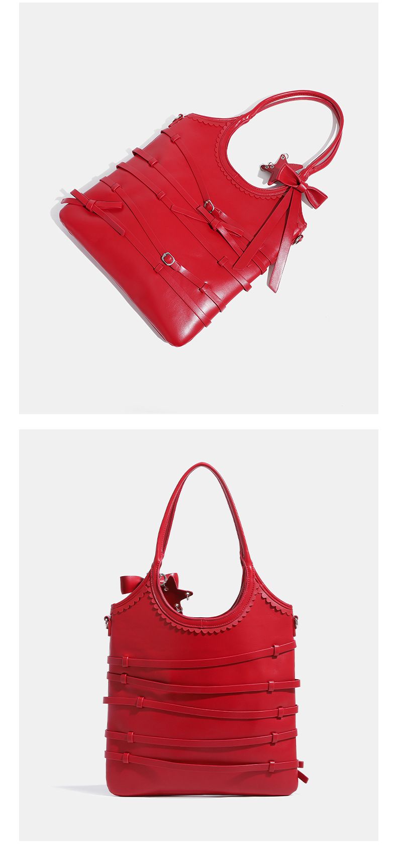 2025 New Women's Niche Bow Shoulder Strap Tote Bag, Large Capacity Handheld Crossbody Bag Fashionable Hundred Casual Daily_voghion.com