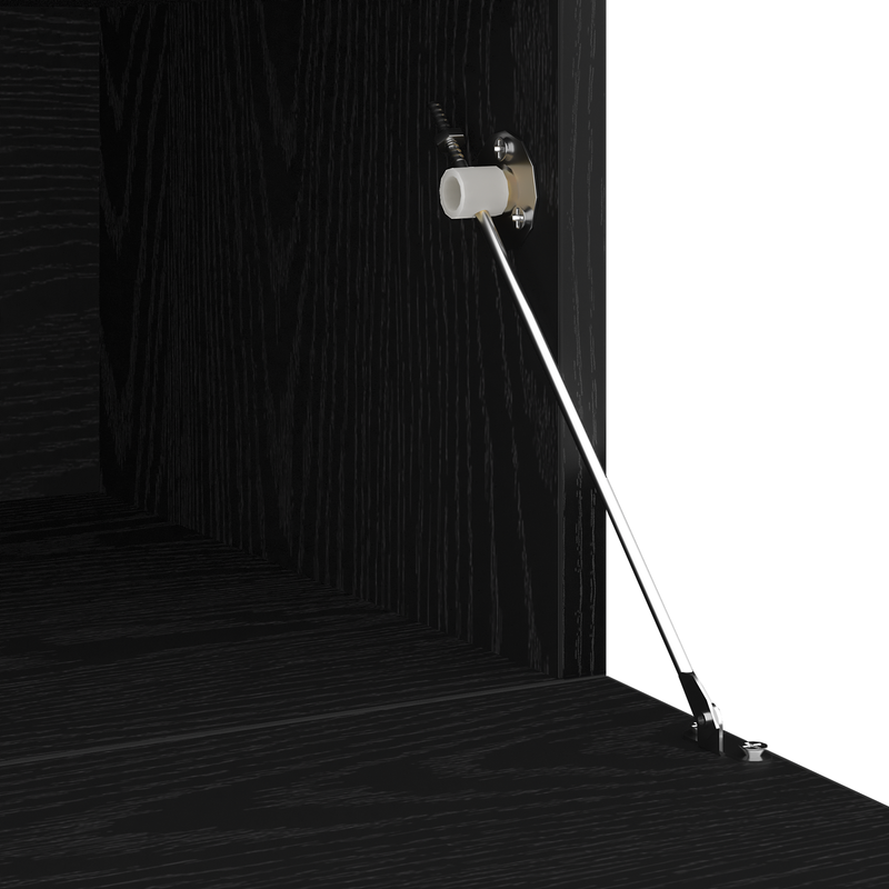 3-teiliger TV-Schrank mit LED-Lichtern Schwarze Eiche Holzwerkstoff_voghion.com