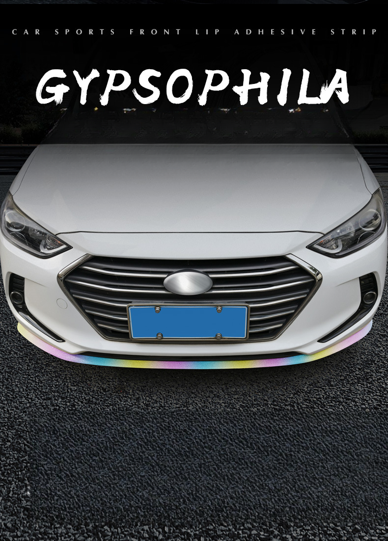 Universal Small Surround Shiny Soft Rubber Side Skirt Edge Anti-Scratch Spoiler Bar Front Lip Anti-Collision Strip_voghion.com