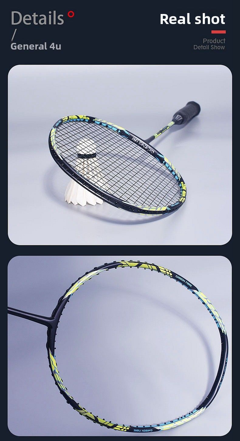 Guangyu Dangan Lightweight 4U Adult Special Badminton Carbon Fiber Couple Offensive Racket_voghion.com