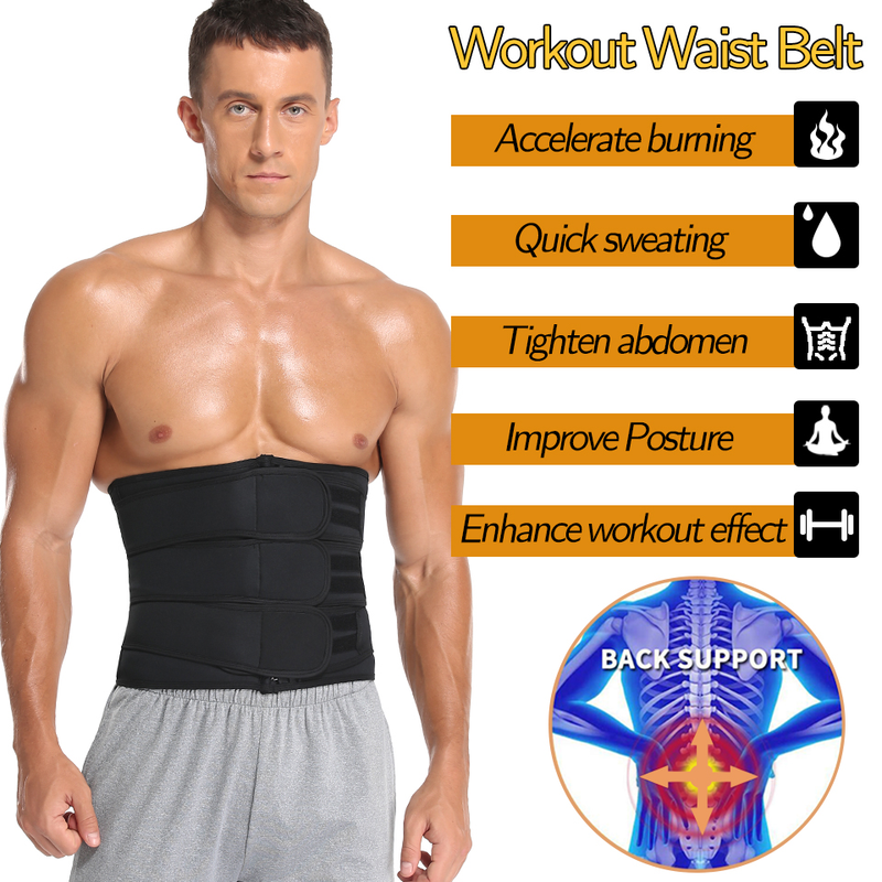 Trainer Männer Taille Abnehmen Body Shaper Fiess Gürtel Gewicht Verlust Fett Brennen Sport Gürtel Schweiß Trimmer Workout C_voghion.com