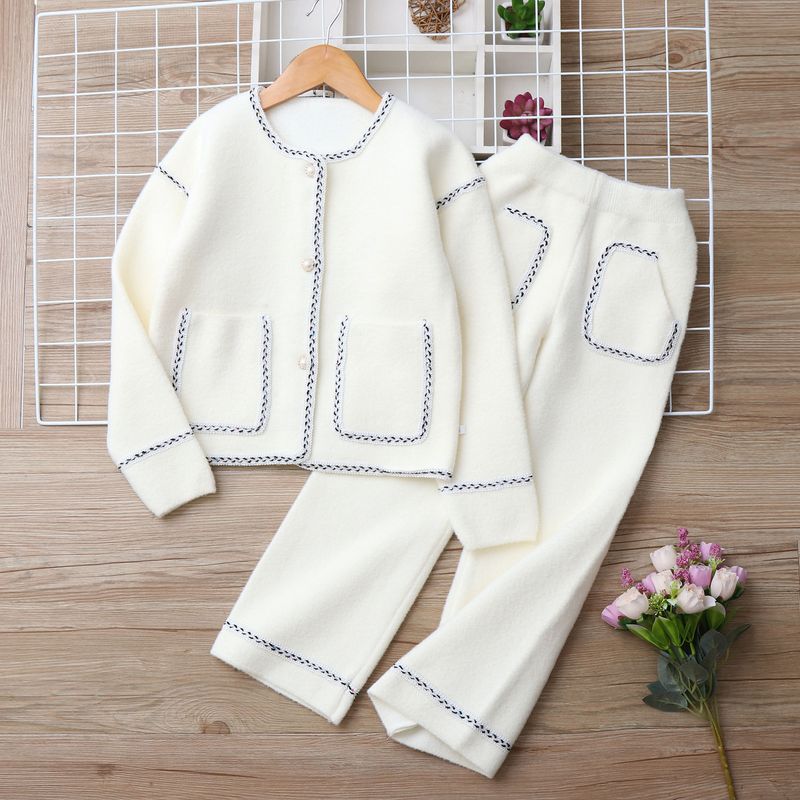 Xiao Xiangfeng Koreanische Samt Mädchen 2025 Neue Pullover Anzug Gestrickte Pullover Anzug Mädchen Zwei Stück Anzug Herbst Und Winter_voghion.com