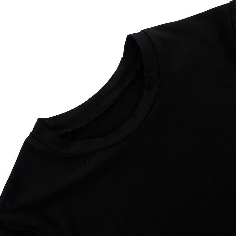 Maglietta basic a maniche corte con scollo rotondo, tinta unita, da donna_voghion.com