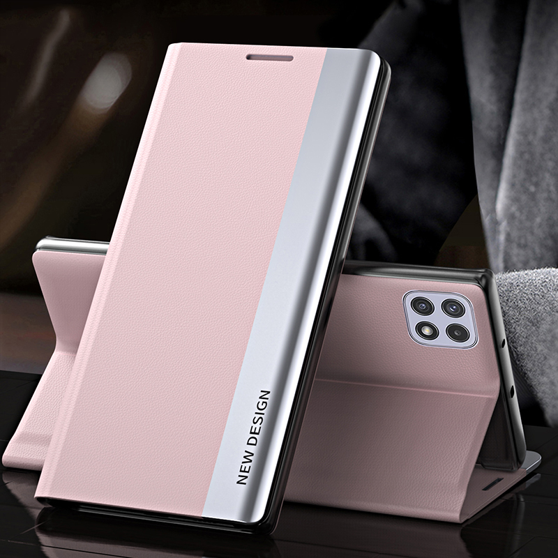 Luksusa ādas atlokamais futrālis Samsung Galaxy A03s A10 A13 A14 A24 A22 A30S A32 A42 A51 A52 A53 A54 A71 A72 A73 A81 M14 M23 M33 M53 statīva tālruņa vāciņš_voghion.com