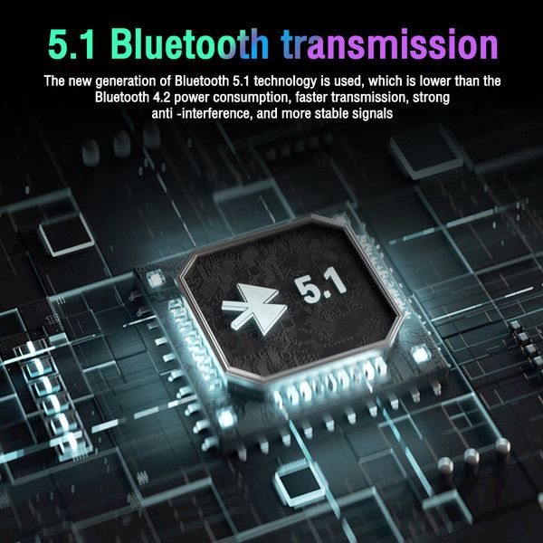 Drahtlose Bluetooth 5.1 Kopfhörer Over Ear LED Headset Stereo Noise Cancelling_voghion.com