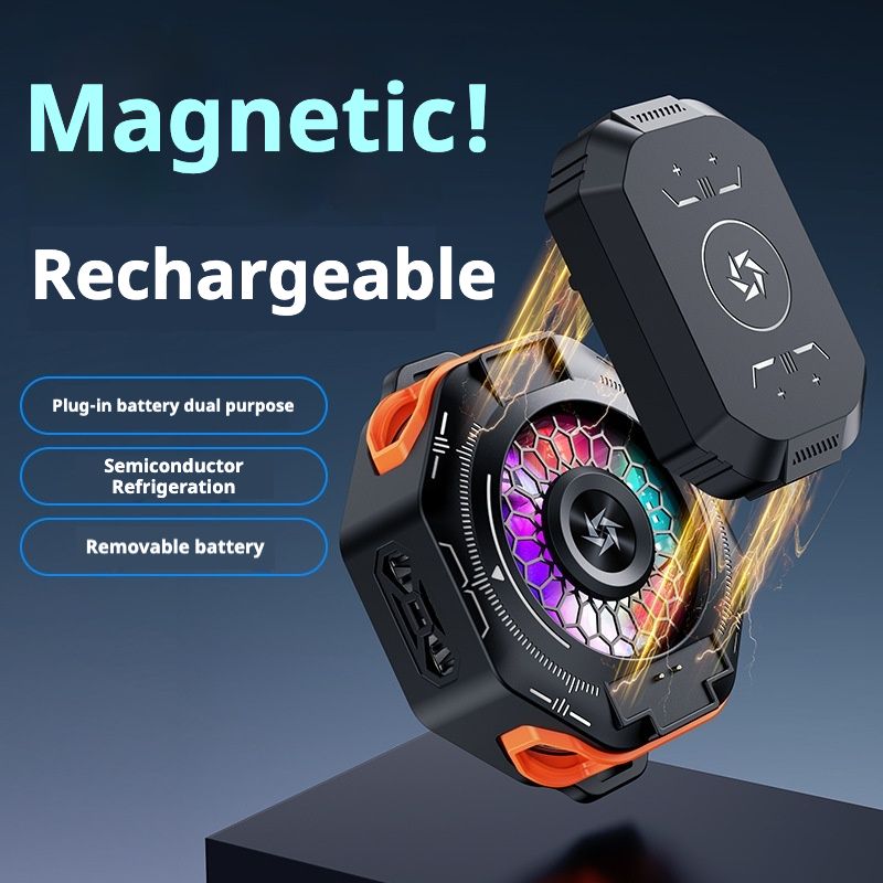 2025 Portable Mobile Phone Cooler With Rechargeable Battery, Wireless Semiconductor Cooling Fan Radiator, 2-Gear_voghion.com