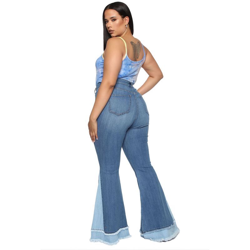 Pantalon évasé extensible à jambes larges pour femmes, vêtements à la mode, couleur assortie, coupe slim_voghion.com
