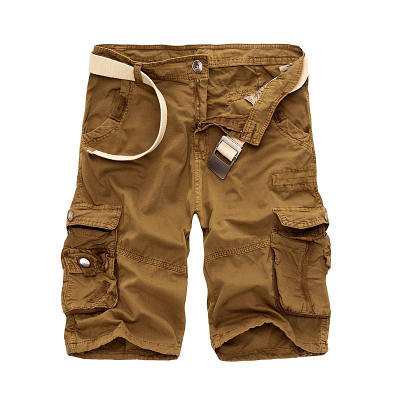 Man's clothing Cargo shorts Baggy 7-point mid-length multi-pocket casual camo sweatpants_voghion.com