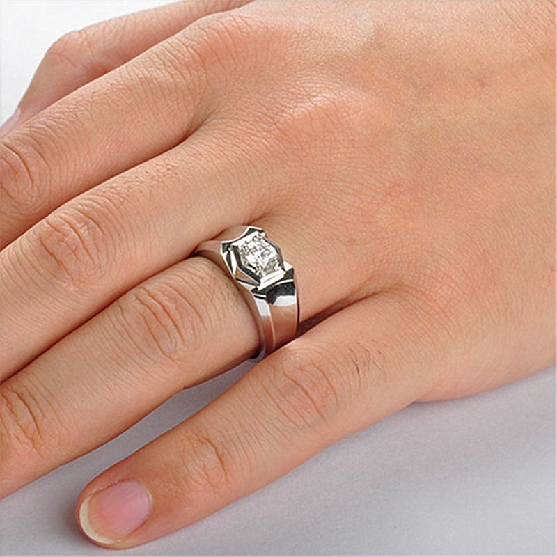 Diamant elegant pentru bărbați de 2 carate, cu aură masculină, personalizat, frumos, pentru afaceri și dominație._voghion.com