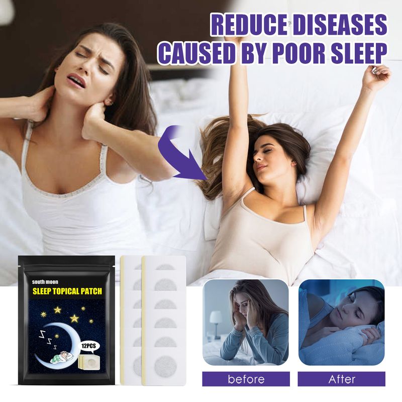 South Moon 12pcs Sleep Patch Home Gentle Care To Improve Sleep Quality Daily Body Care Patch_voghion.com