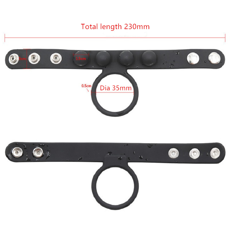 Dimensione regolabile Nuovo grande manicotto di erezione in silicone Anello palla barella maschio ritardo eiaculazione Sesso_voghion.com