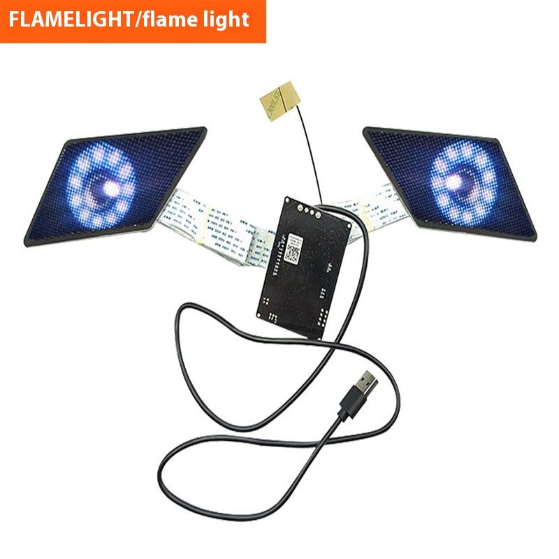 Car intelligent LED light screen mobile app controls devil's eye car motorcycle headlight assembly modification 1_voghion.com