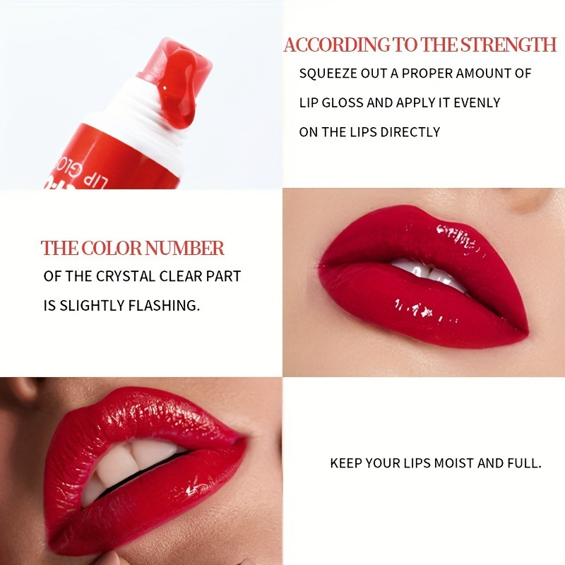 USHAS Mouth Red Glaze spalva neišblunka ir nepalieka dėmių pagal puodelį. Skystas medaus ir ašarų traukimo lūpų kaukė._voghion.com