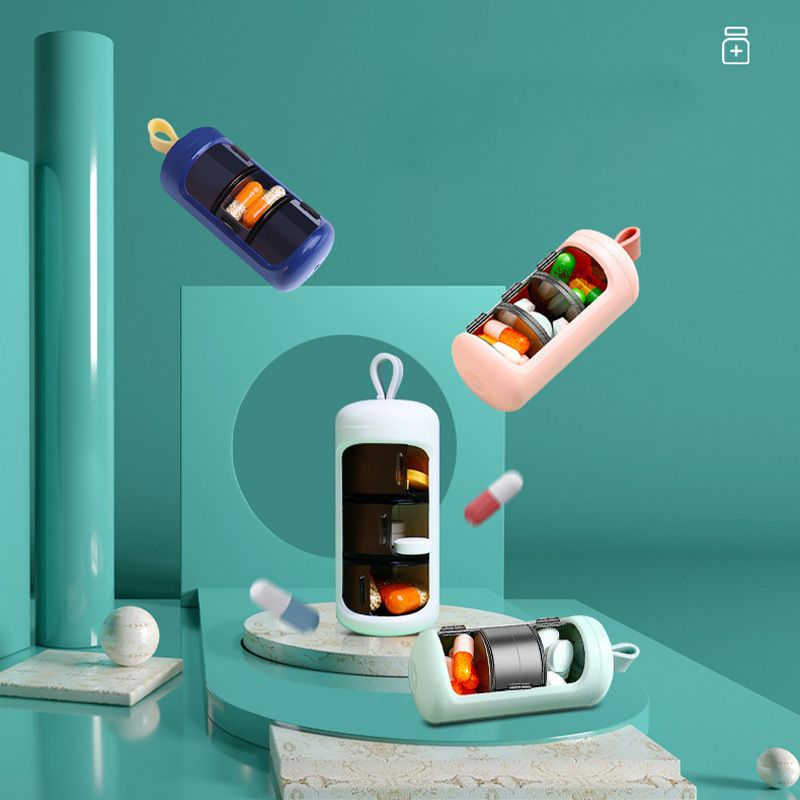 3 grile pastilă caz plastic călătorie medicament cutie drăguț mic tabletă pastilă depozitare organizator cutie suport container dispenser caz_voghion.com