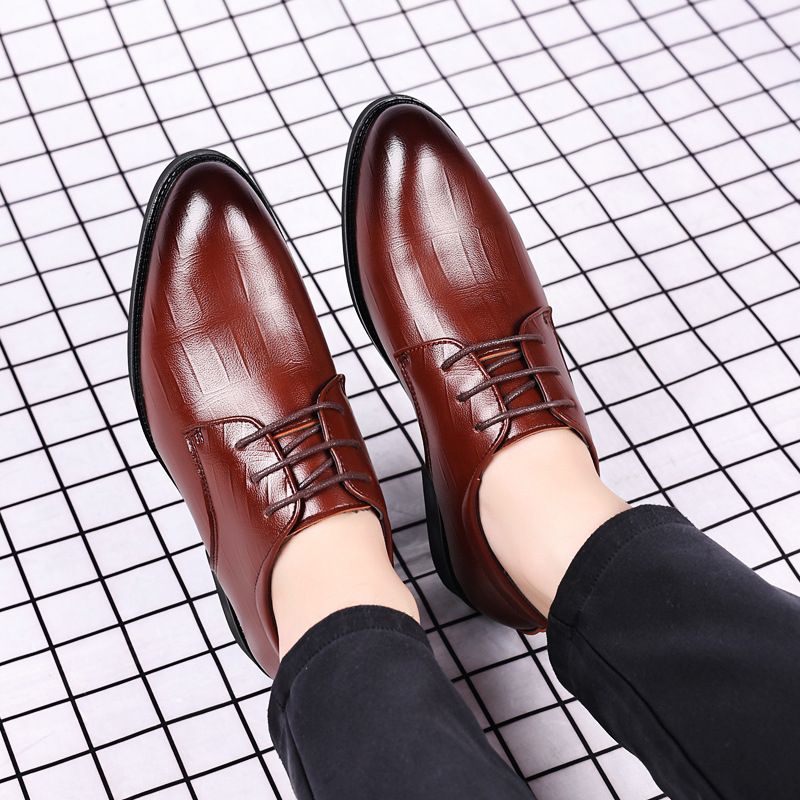 TerraStride Echtes weiches Casual Business Formal Leder Flache Glänzende Herren Spitzschuh Versteckte Höhenerhöhung Große Größe Sommerschuhe_voghion.com