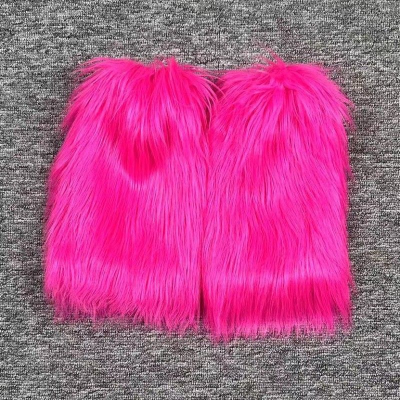 Herbst und Winter Neue Wollstiefel Plüschsocken Mittellange Pelzpelz Hoher Zylinder Beinschutz Damen Ärmel_voghion.com
