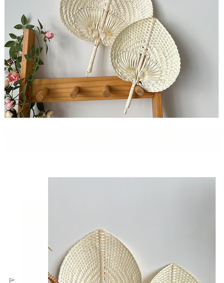 Traditional Summer Handmade Palm Leaf Fan For Kids, Baby, Mosquito Repellent, Cooling, Woven_voghion.com