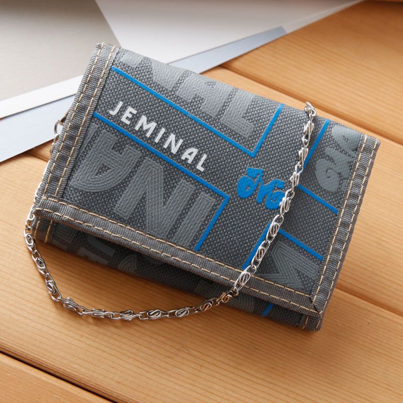 Men Short Thin High School Student Casual Horizontal Trendy Personality Soft Leather 70% Off Wallet Youth_voghion.com