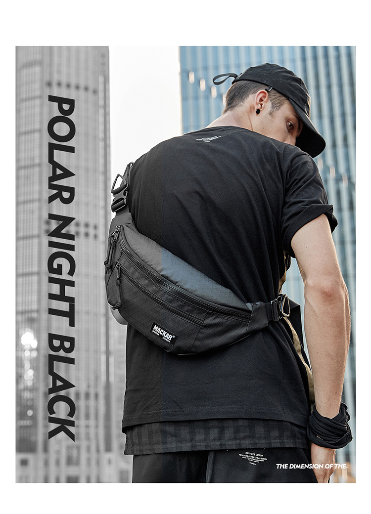 Fashionable new sports waist bag, single shoulder crossbody waterproof outdoor travel multifunctional bag_voghion.com