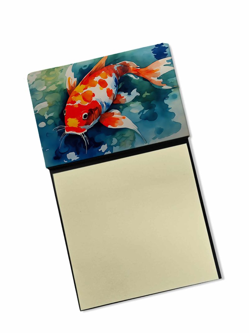 NEW Koi Fish Sticky Note Holder Refillable Dispenser Self-Sticky Note Pads, Memo Pads Blank Desk Accessories_voghion.com