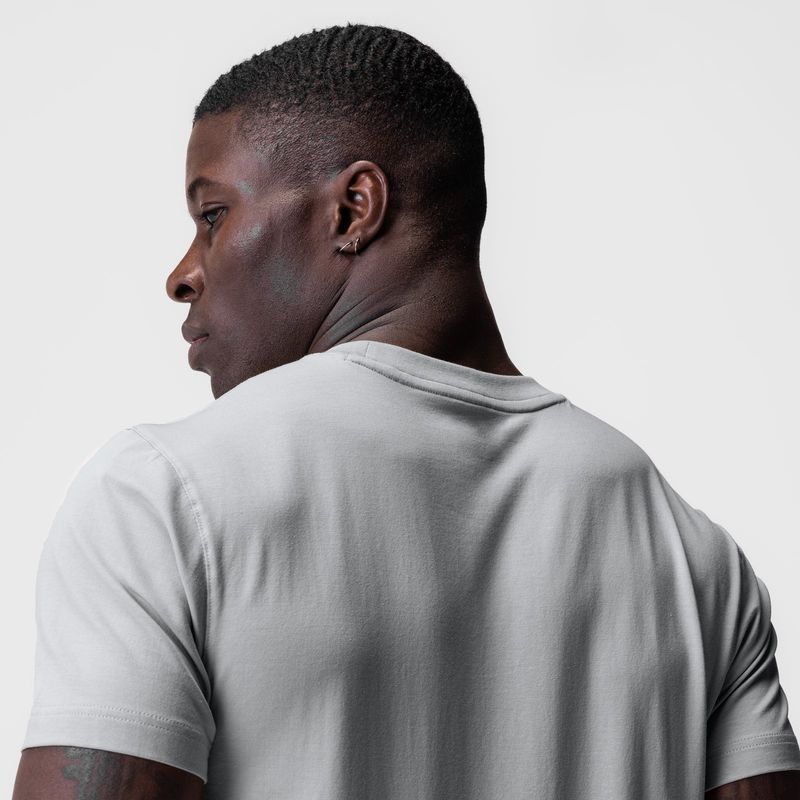 Maglietta sportiva estiva slim da uomo, a maniche corte, in cotone e poliestere elasticizzato, traspirante, con scollo rotondo, effetto ghiaccio._voghion.com