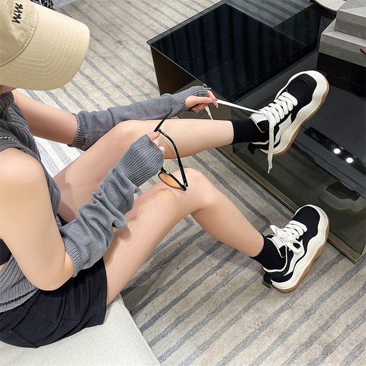 Wave Bread para mujer en primavera de 2024 Nueva moda, cómoda, de altura alta, zapatillas deportivas para parejas con suela gruesa_voghion.com