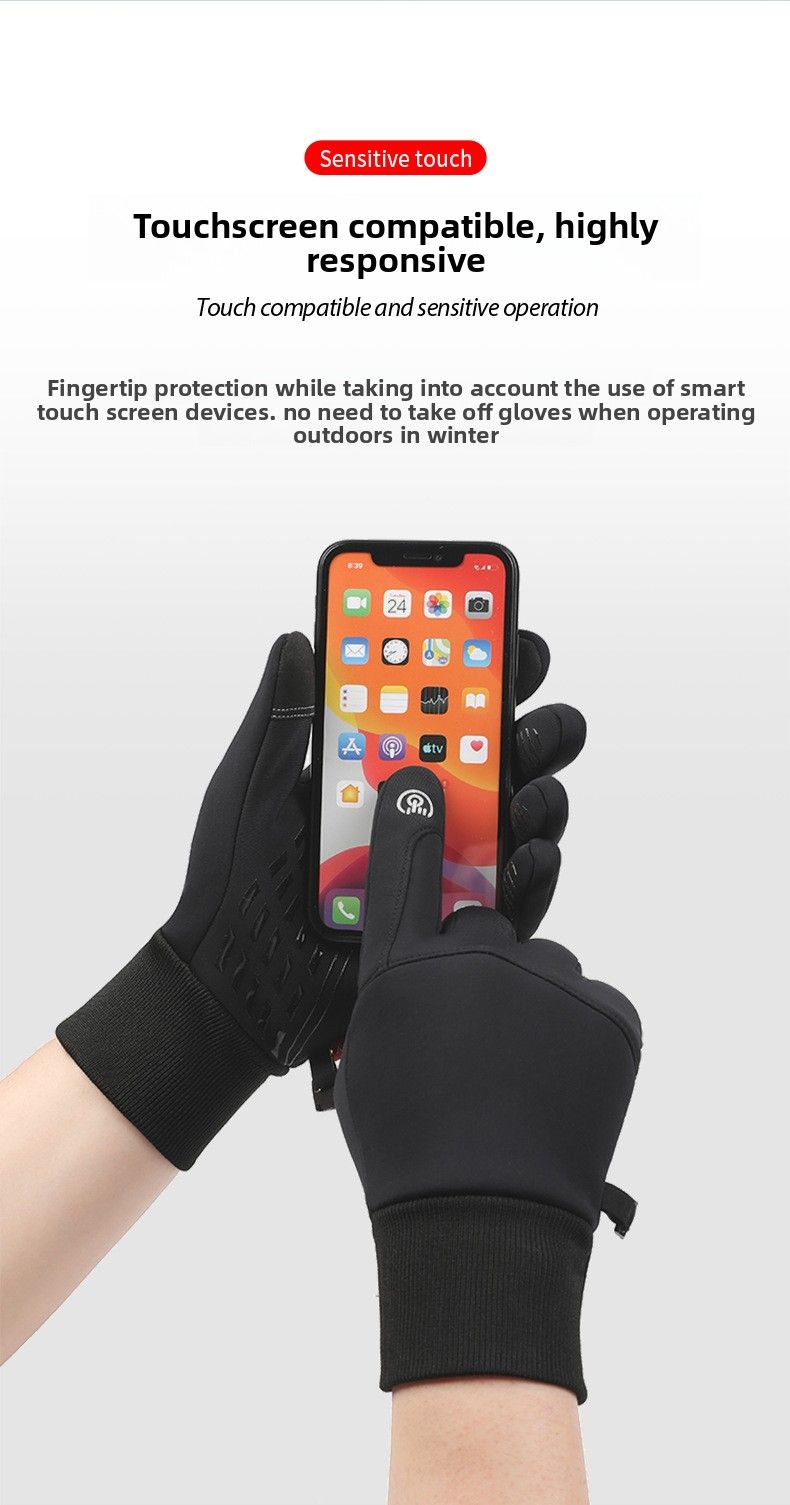 Gants d'hiver chauds et imperméables doublés polaire pour hommes et femmes, adaptés au ski, aux sports de plein air et aux écrans tactiles. Idéaux pour le vélo, le ski et autres sports de plein air. Résistants au froid et à l'humidité._voghion.com