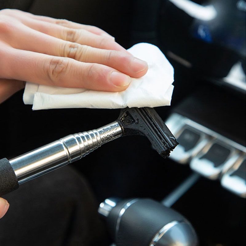 Strumento per la pulizia dei tergicristalli degli specchietti retrovisori delle auto, raschietto per la pulizia dei vetri delle auto, manico per accessori per auto, spazzola telescopica per la pulizia dei finestrini_voghion.com