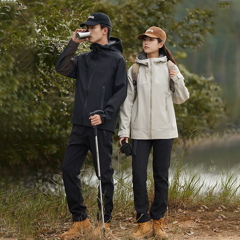 Giacca softshell senza cuciture completamente termosaldata per uomo e donna, stile montagna, impermeabile, antivento, calda, da escursionismo all'aperto_voghion.com