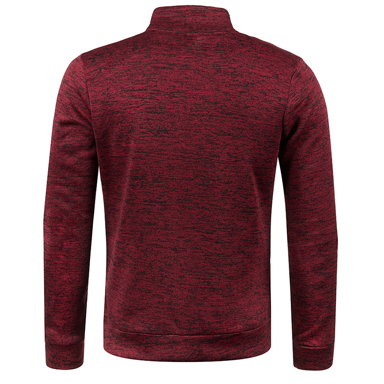 Herren-Strickpullover mit Viertelreißverschluss – Lässiger Herbst-Winter-Pullover mit weichem Futter, warme Langarm-Strickware, Übergröße_voghion.com