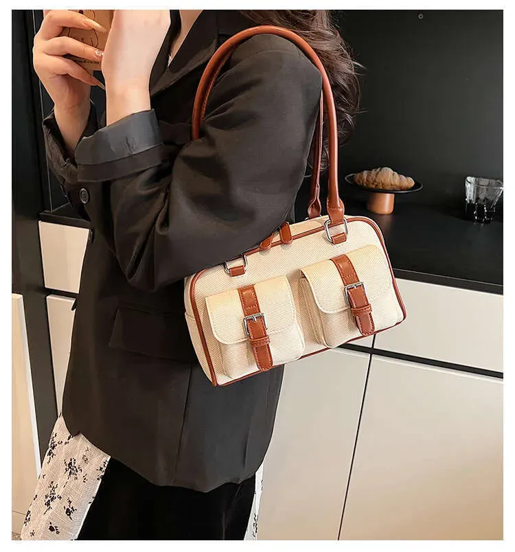 Nanfeng Chlo2nd Rice Brown Pillow For Women Spring Commuting Handbag Shoulder Bag_voghion.com