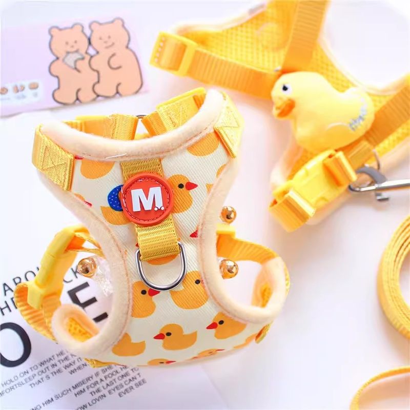 Para uso doméstico, coleira anti-fuga para cães e gatos pequenos Teddy Bichon Pet Outdoor Walking Leash_voghion.com