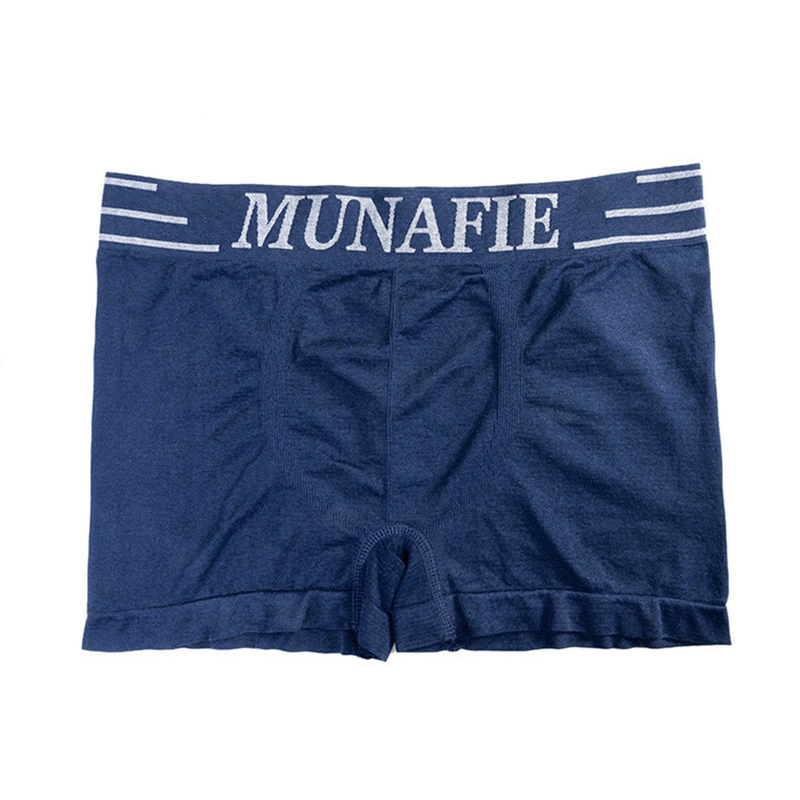 Weizhifu cintura elástica cintura média elástica sem costura calcinha masculina simples carta impressão u convexo shorts briefs uso diário-cinza tamanho único_voghion.com