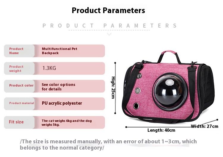 Cat Bag New Klapp Handheld Space Capsule Pet Bag Oxford Stoff Fir Outdoor Crossbody Portable Atem Komfortabel Kaz an Hond Rucksak_voghion.com