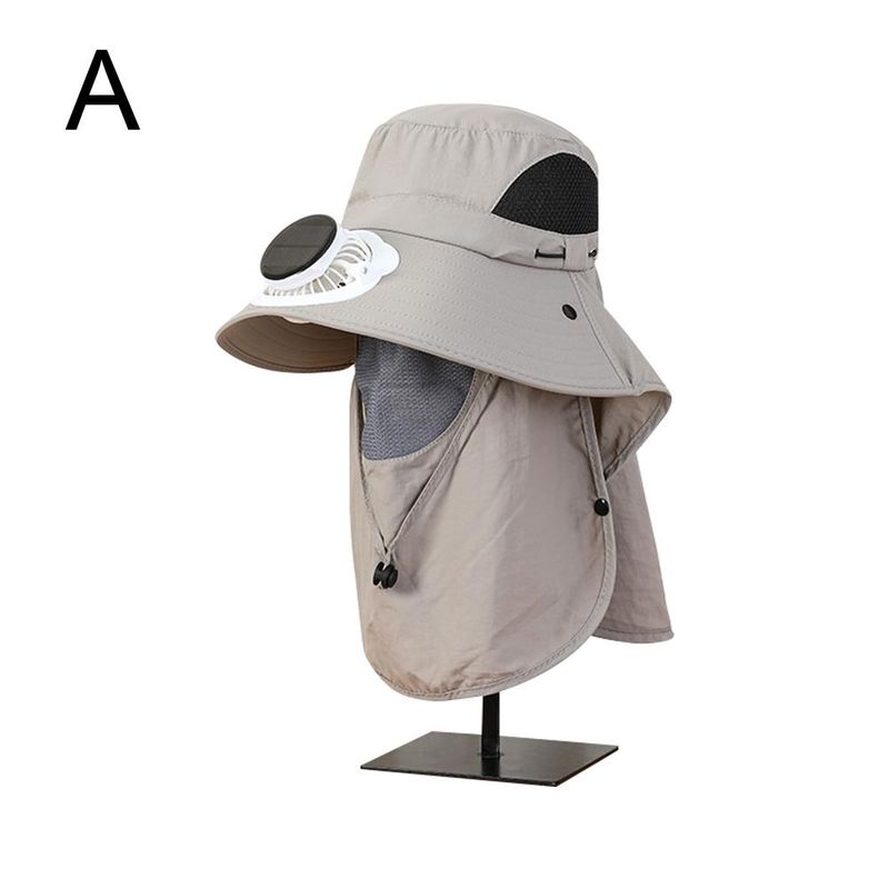 Removable Solar Fan Hat - Outdoor Sunshade Cap_voghion.com