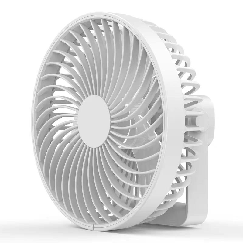 Ventilatore da campeggio portatile per tenda da esterno ricaricabile a LED multifunzionale (bianco)_voghion.com