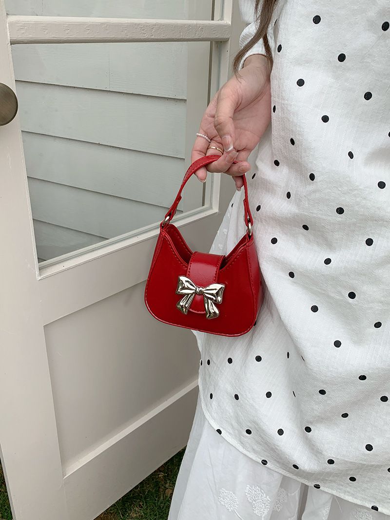 Niche bow handbag new spring/summer trend sweet cool lipstick chain crossbody mini small bag for women_voghion.com
