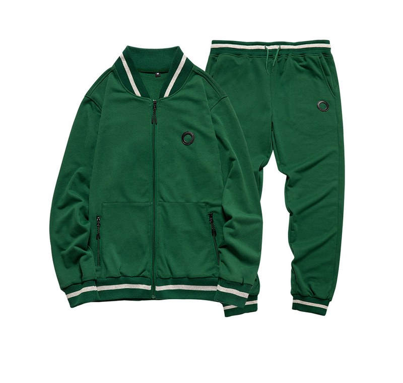 Herrenbekleidung Sportanzüge für Herren Große Laufsportbekleidung für Studenten Einfarbige zweiteilige Anzüge, lässig und vielseitig_voghion.com