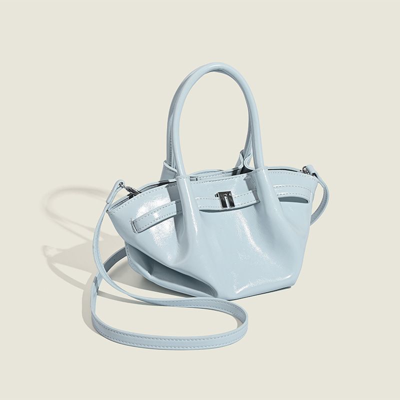 Oil Wax Leather Casual Dumpling For Women 2025 Spring New Commuter Versatile Handbag And Crossbody Bag_voghion.com