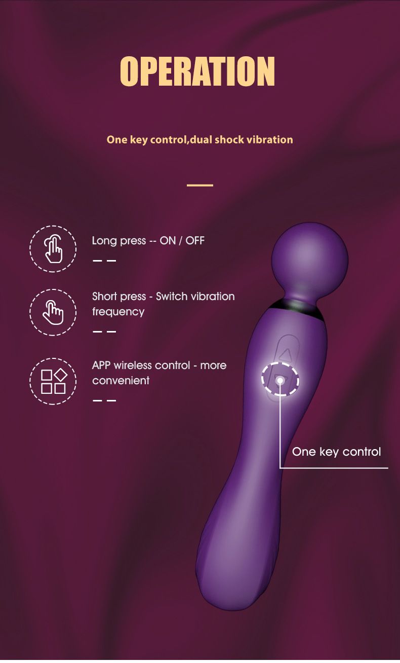 Purple Female Vibrator 10-Speed Strong Vibration Masturbator Adult Sex Toy Silicone Vibrating G-Spot Massager_voghion.com