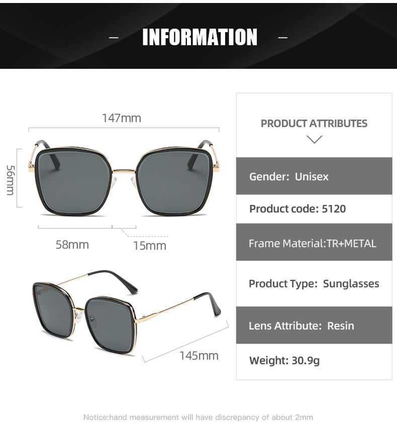 New Brown Sunglasses for Women's Instagram Style, High-end, Large Frame Display, Small Face, Gradient Color, UV Resistant, Cut Edge Sunglasses_voghion.com