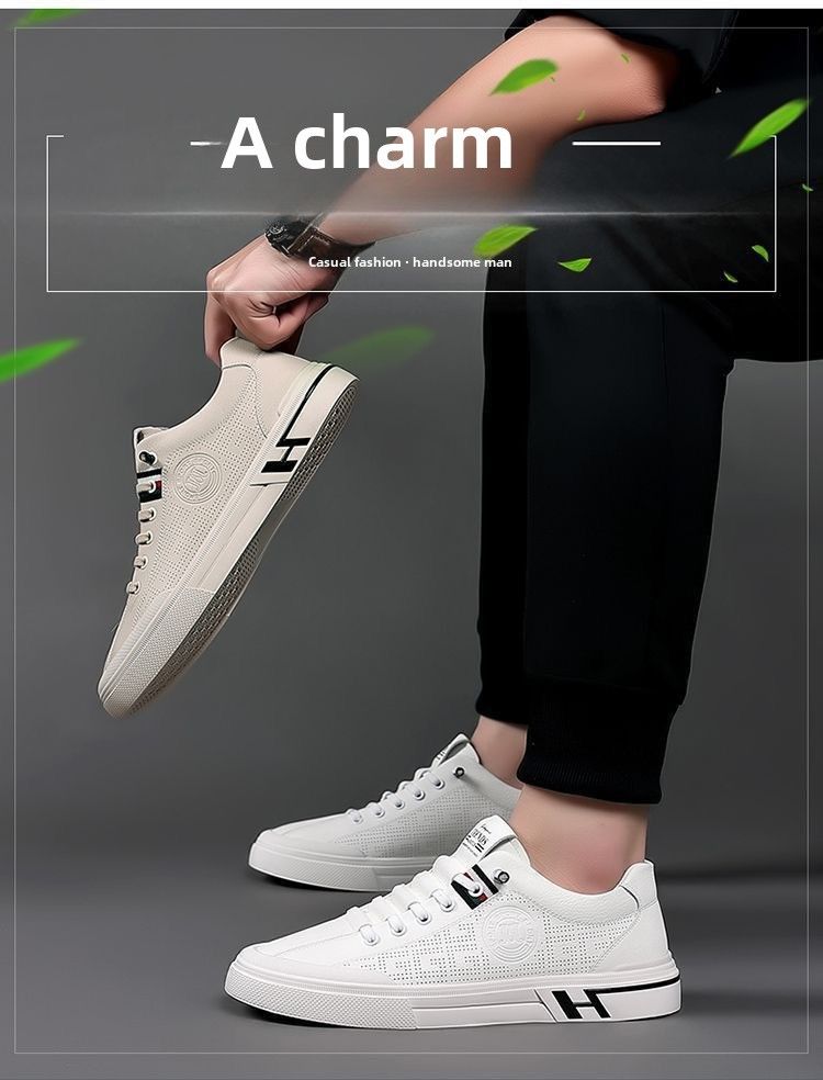 Summer Men's Shoes 2024 New Embossed Breathable Sneakers_voghion.com