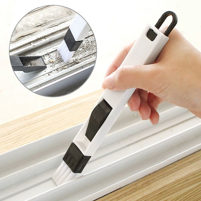 Fenster Fensterschlitz-Rillenreinigungsbürste Tastaturbürste Eckstaubbesen Kehrschaufel Spaltbürste Fliegengitter Fensterreinigungsbürste_voghion.com