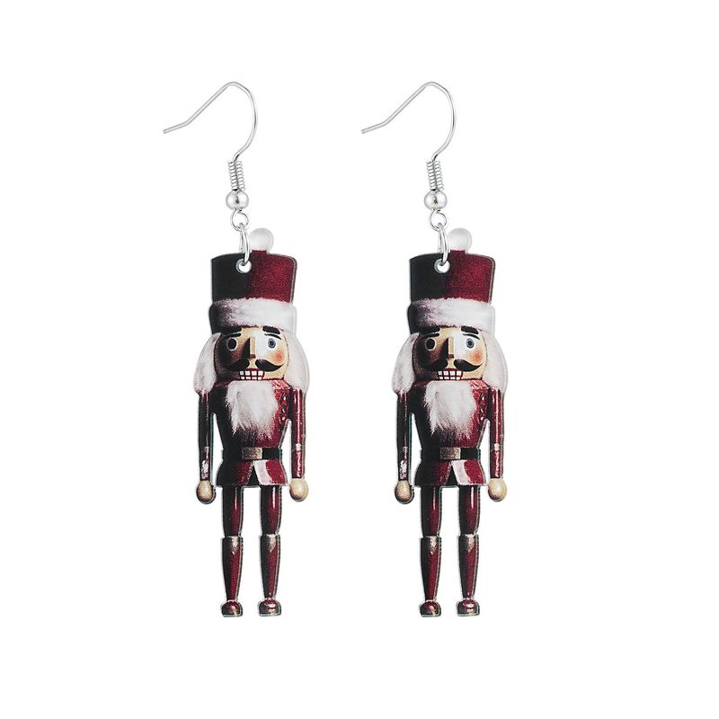 Nuovi orecchini in acrilico ecologici completamente gestiti, gioielli per le orecchie personalizzati a forma di soldato colorato dei cartoni animati_voghion.com