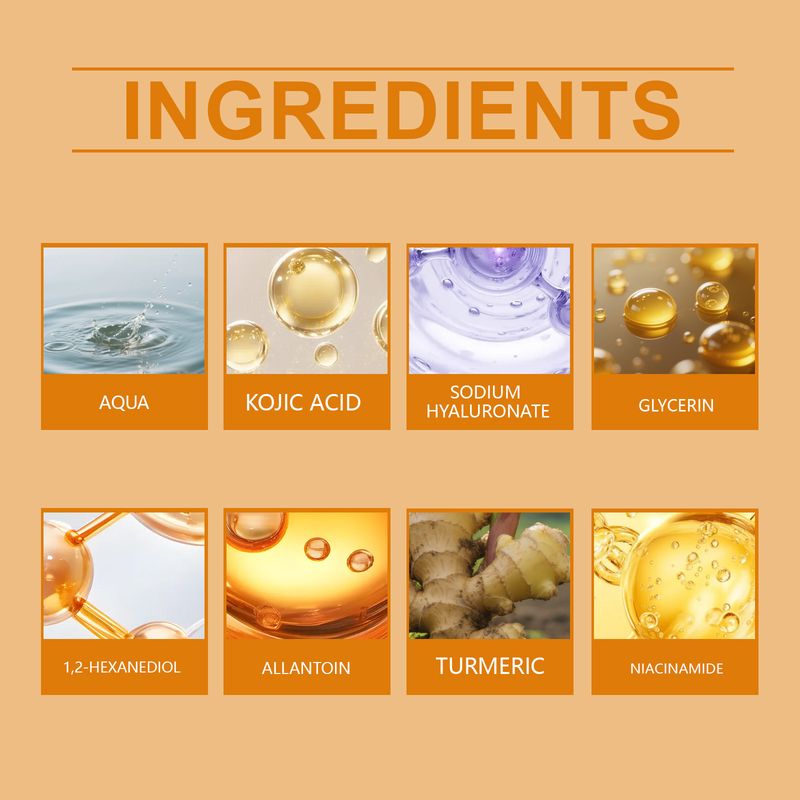 Eau hydratante tonifiante au curcuma Hoygi, rafraîchissante et hydratante, non collante, douce et efficace, pour un soin quotidien du visage_voghion.com