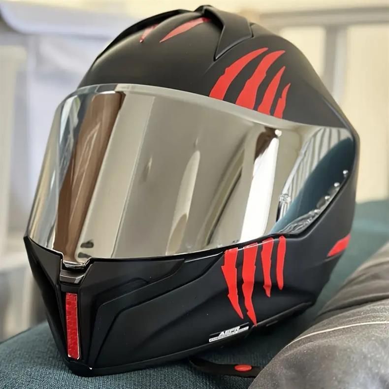 Ghost Motorradhelm Kratzer Kralle Riss Riss Autoaufkleber_voghion.com