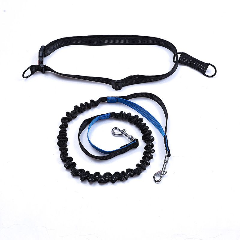With Waist Bag Belt Double Gripper Elastic Climbing Running Traction Explosion-proof Rush Dog Walking Rope Pet Supplies_voghion.com